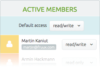 Einstellungen für Mitglieder & Teams